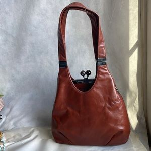 Vintage original Ruth Saltz leather hobo should bag purse made in providence